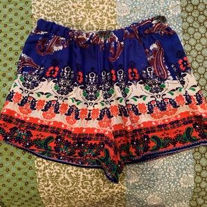 colorful flowy shorts